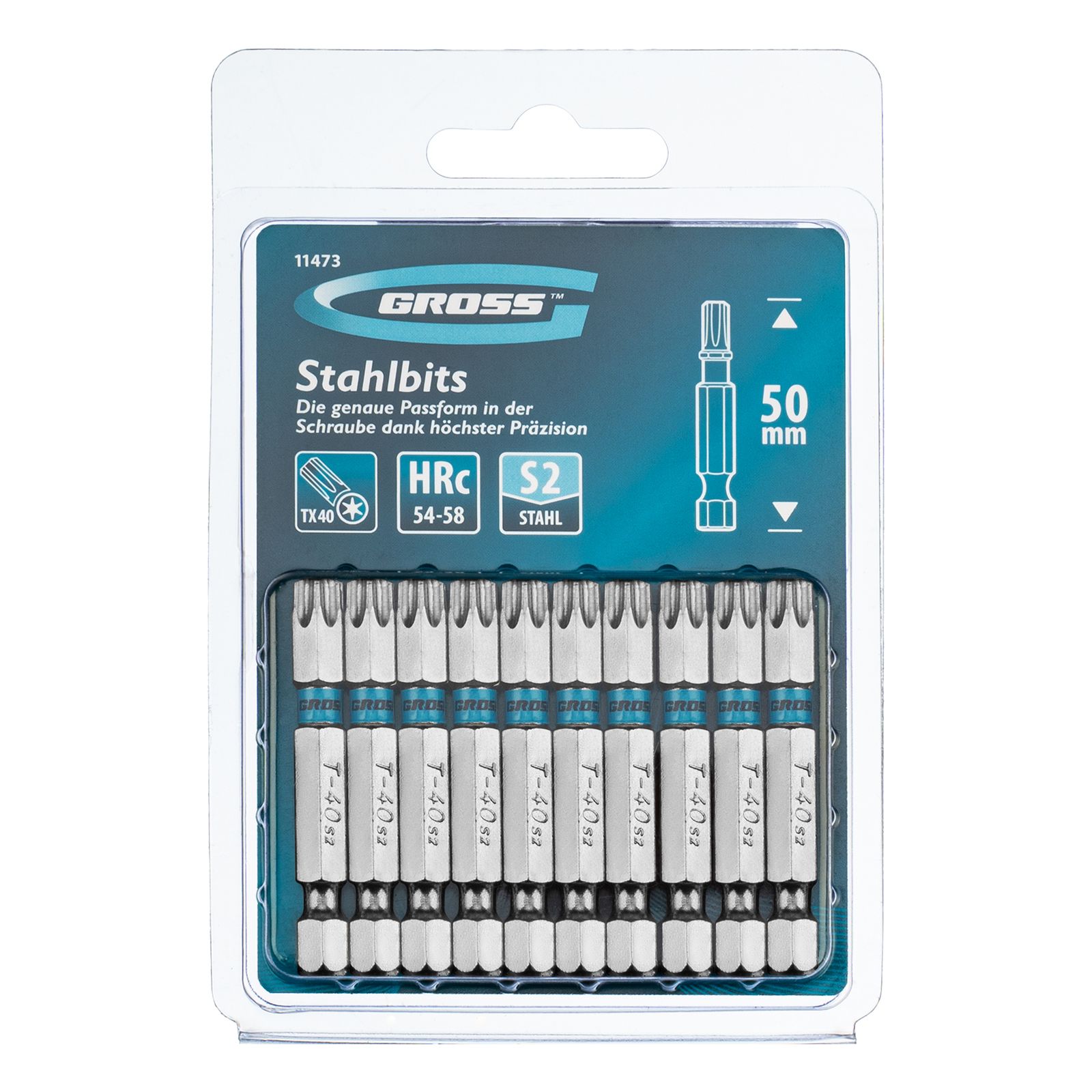 Бита Torx 40 х 50, сталь S2, 10 шт. Gross 