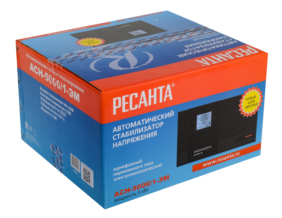 Стабилизатор напряжения Ресанта АСН-5000/1-ЭМ 