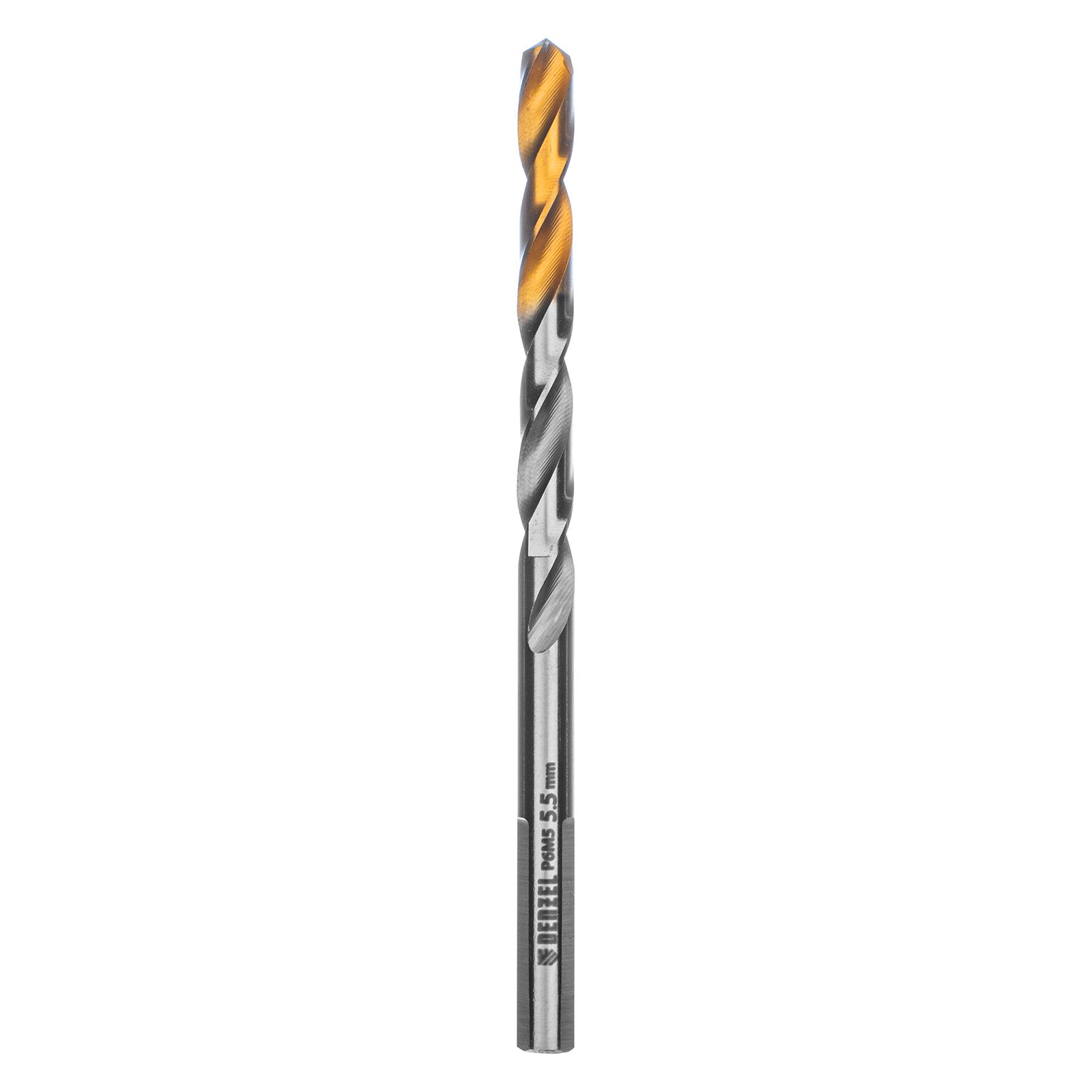 Сверло спиральное по металлу 5,5 x 93 мм, Р6М5, Golden Tip  Denzel 