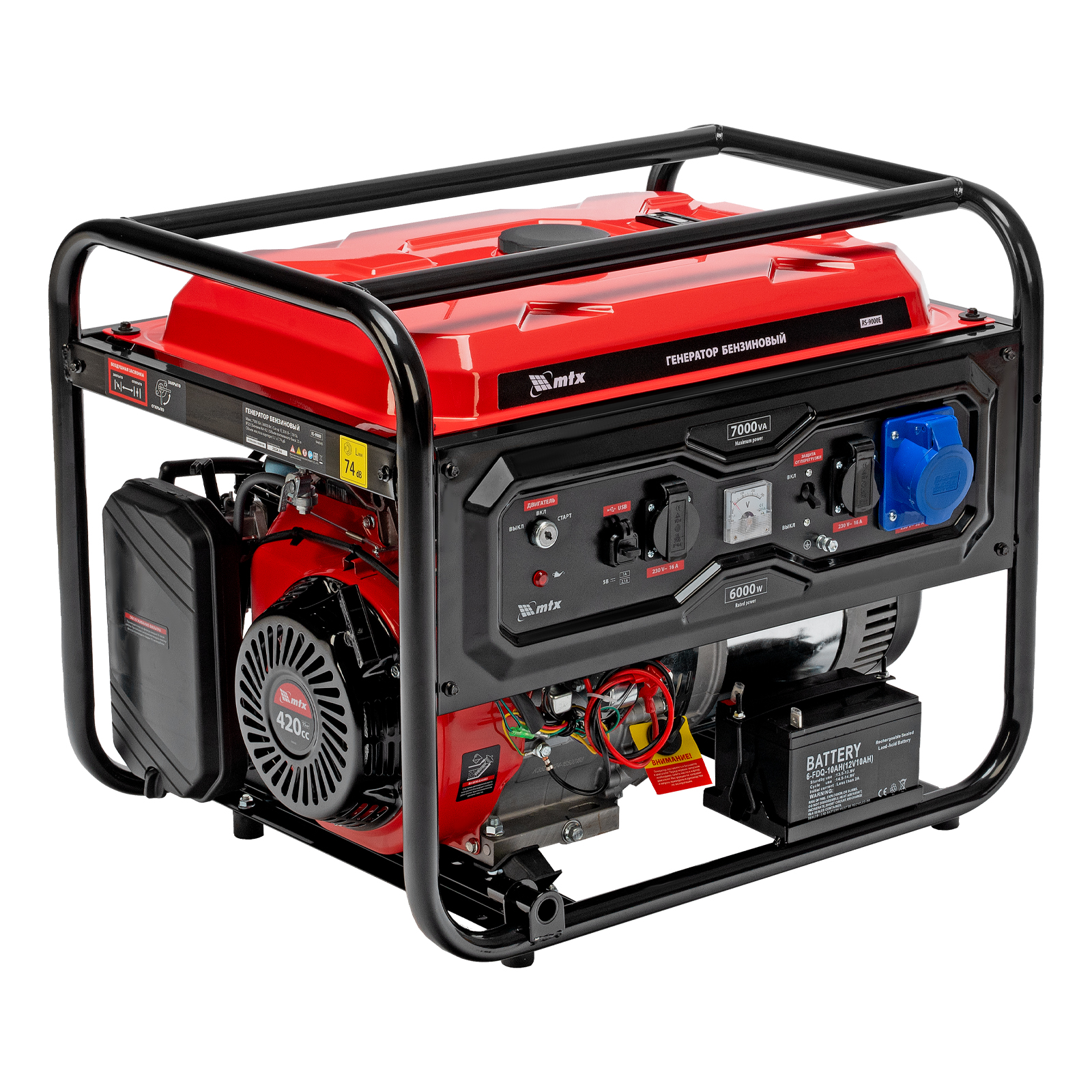 Генератор бензиновый RS-9000E, 7 кВт, 230В, электростартер MTX 