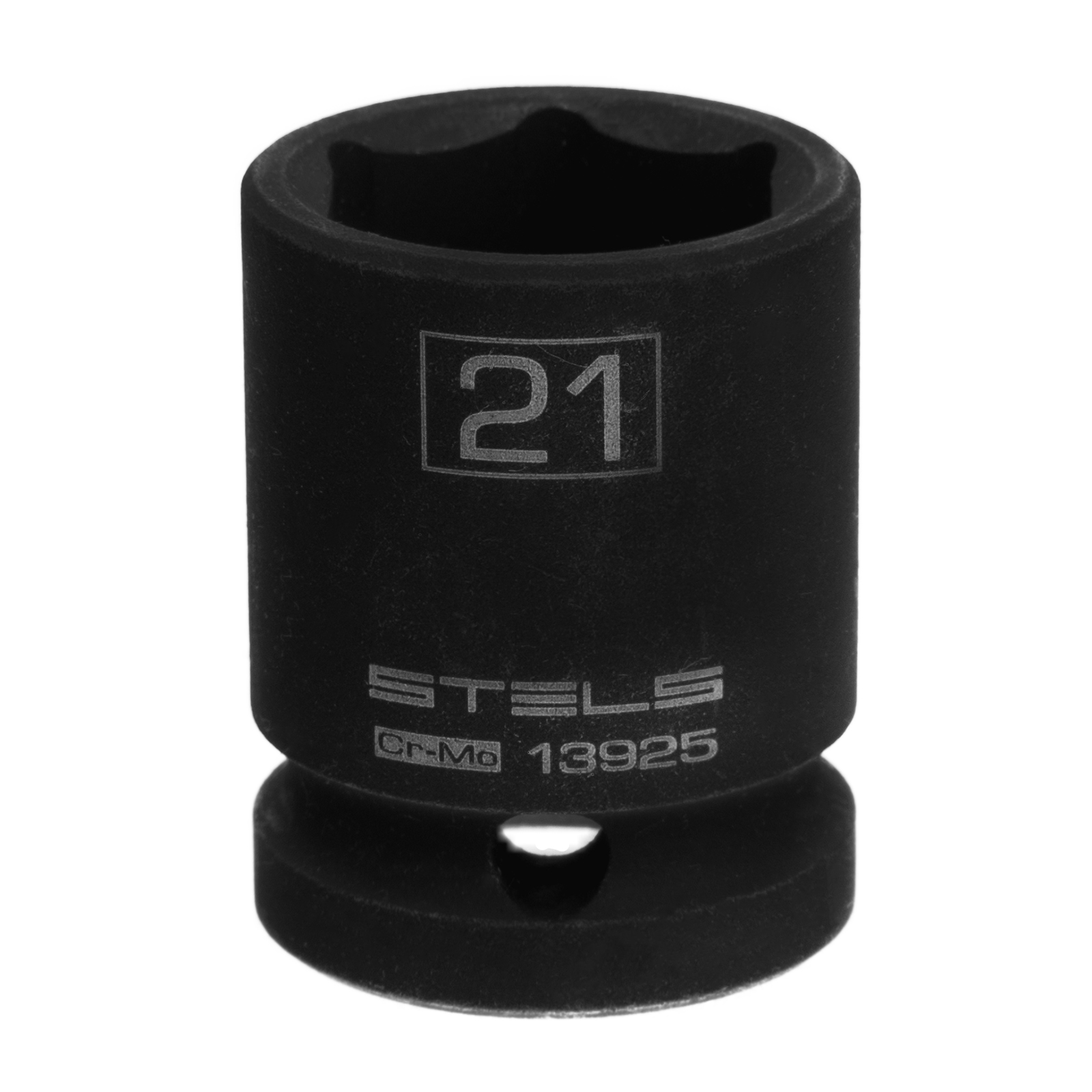Головка ударная шестигранная, 21 мм, 1/2, CrMo Stels 
