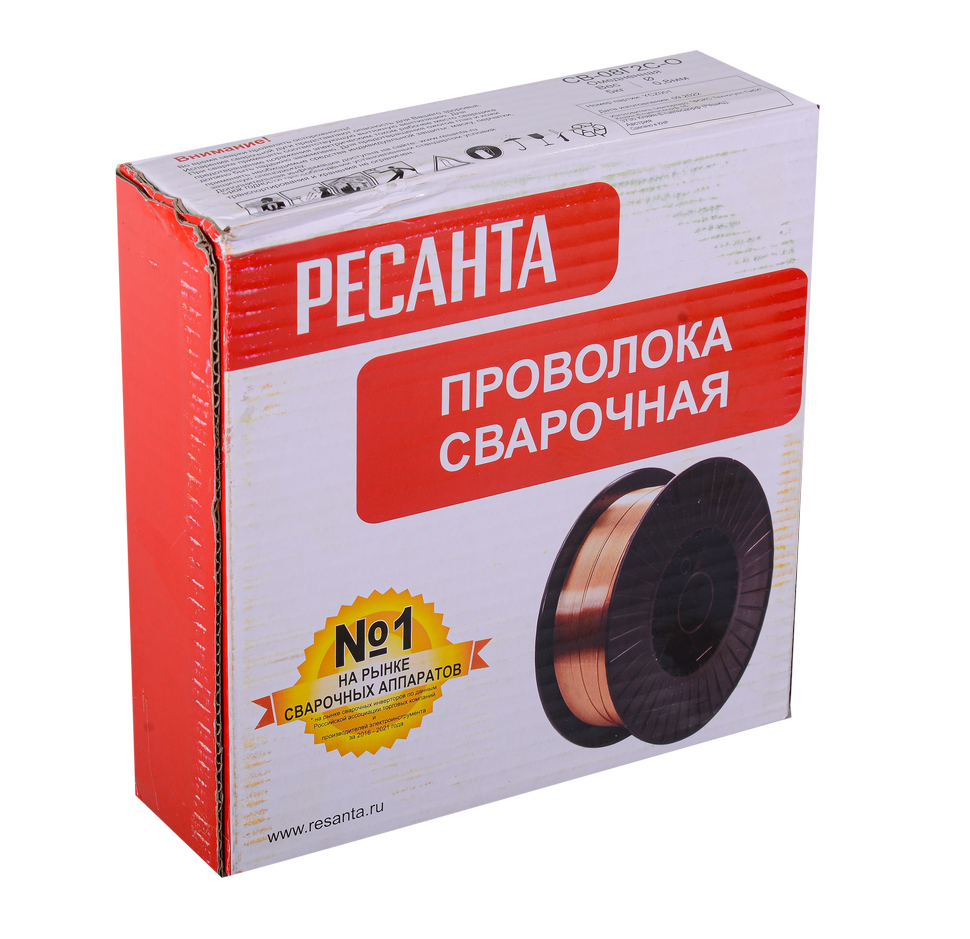 Сварочная проволока Ресанта СВ-08Г2С-O, Ф0,8 мм Катушка 5кг 