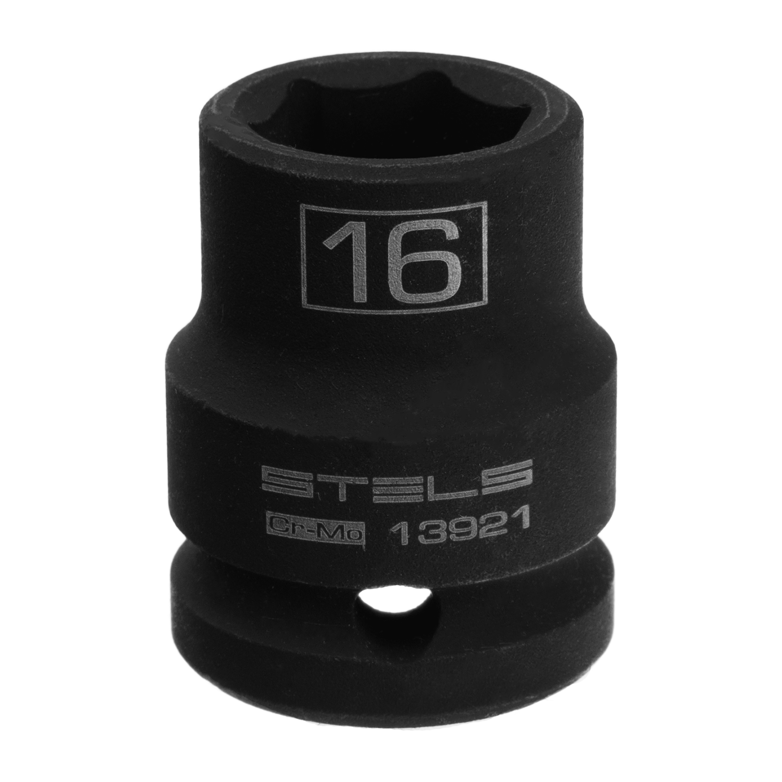 Головка ударная шестигранная, 16 мм, 1/2, CrMo Stels 