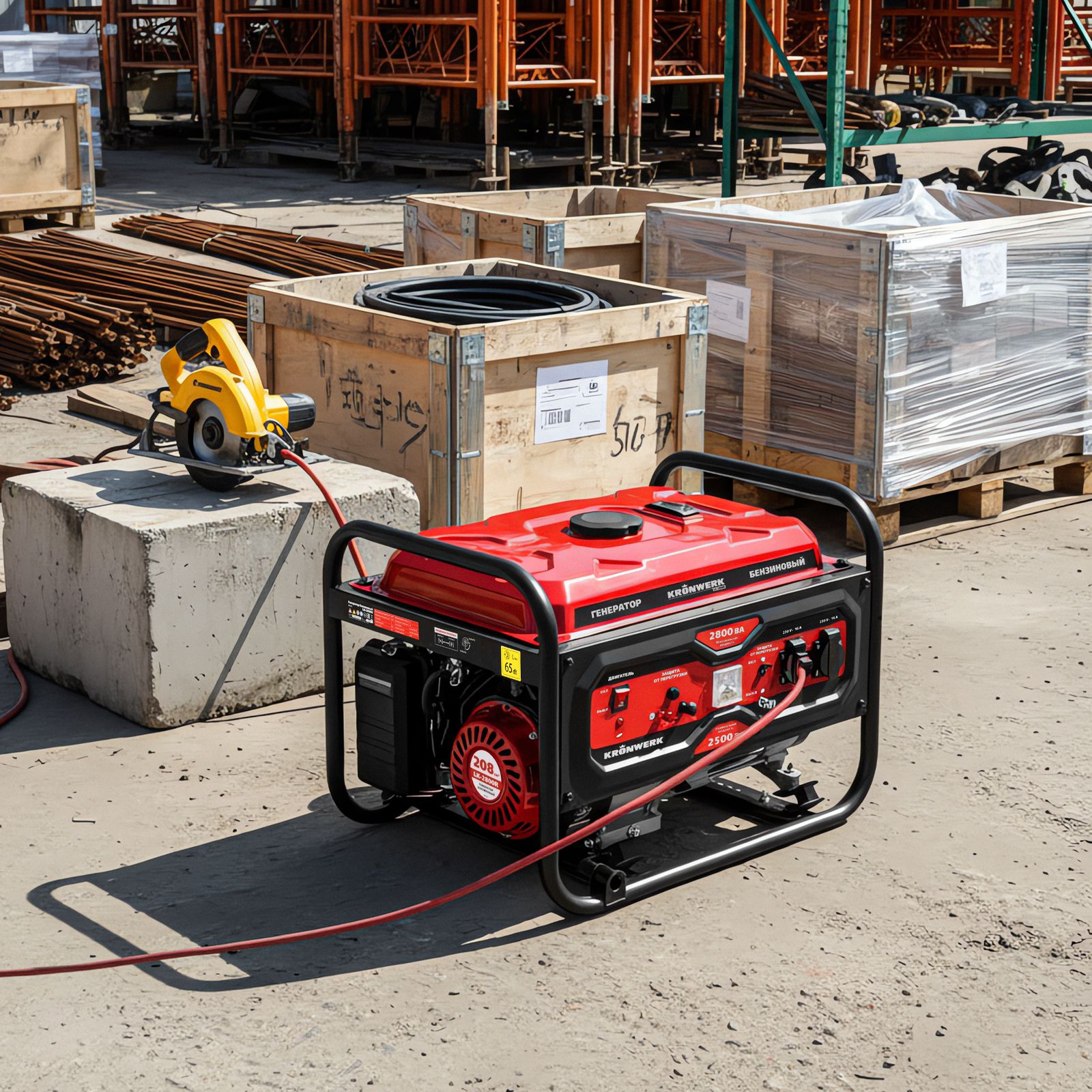 Генератор бензиновый LK-2800R, 2,8 кВт, 230В, ручной стартер Kronwerk 