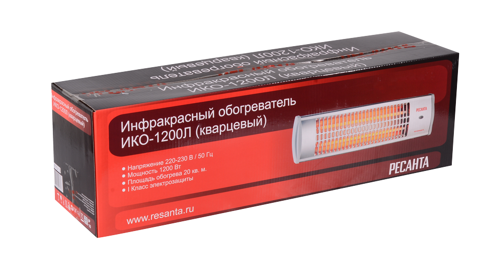 Инфракрасный обогреватель (кварцевый) Ресанта ИКО-1200Л 