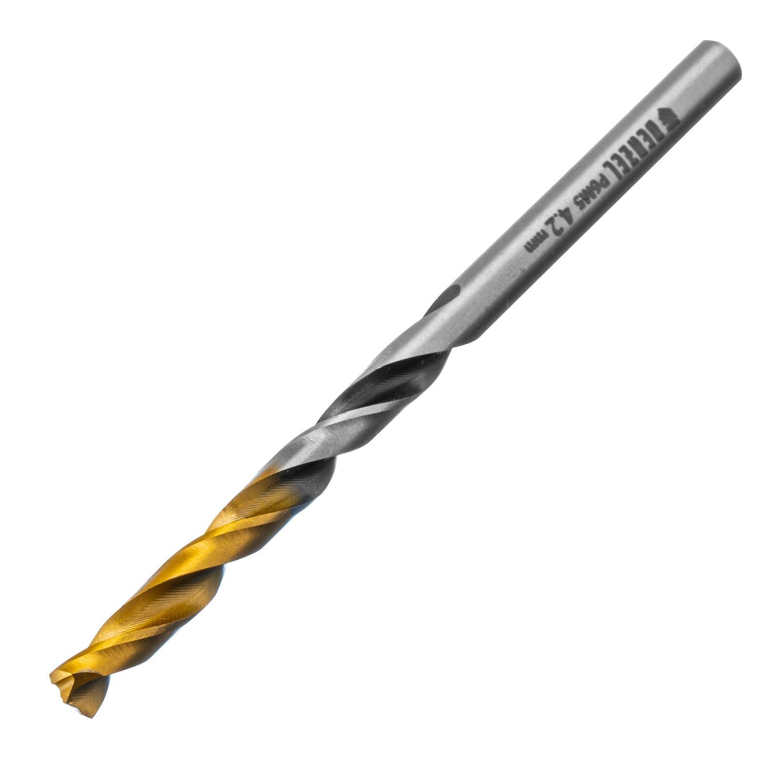 Сверло спиральное по металлу 4,2 x 75мм, Р6М5, Golden Tip, многогранная заточка Denzel 