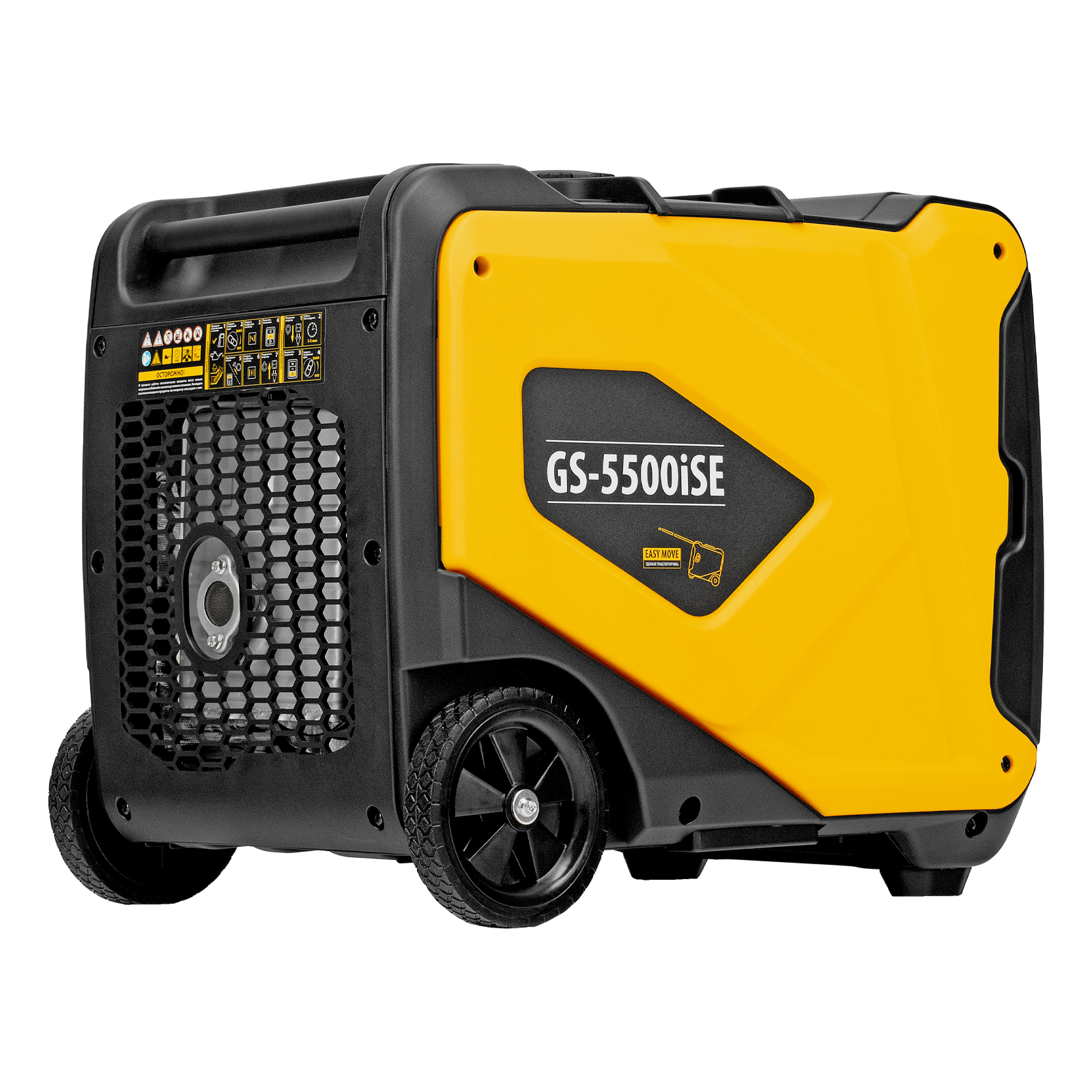 Генератор инверторный GS-5500iSE, 5,5 кВт, 230 В, закрытый корпус,электростартер Denzel 