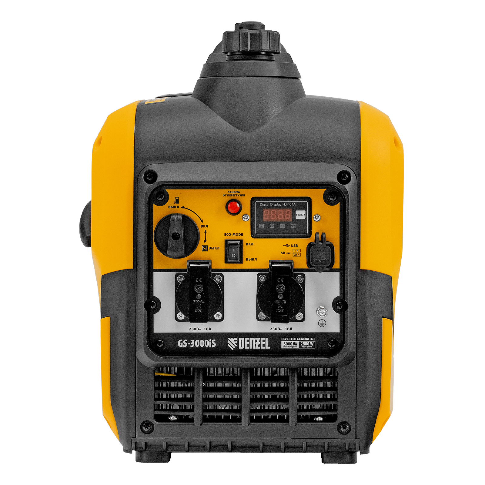 Генератор инверторный GS-3000iS, 3,0 кВт, 230 В, закрытый корпус, ручной старт DENZEL 