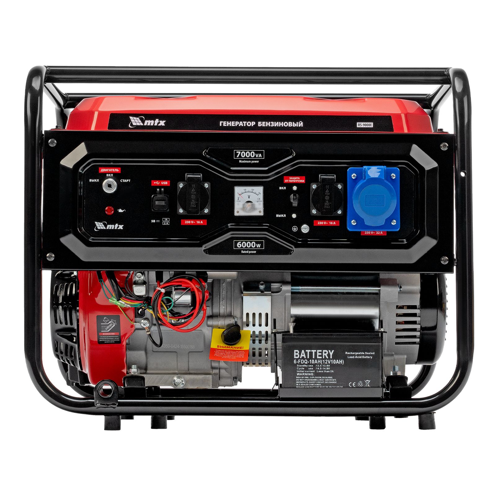 Генератор бензиновый RS-9000E, 7 кВт, 230В, электростартер MTX 