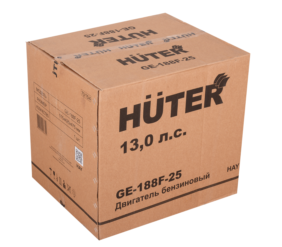 Двигатель бензиновый Huter GE-188F-25 